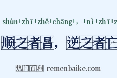 顺之者昌，逆之者亡是什么意思的图片